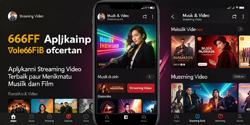 Tampilan antarmuka 666FF yang intuitif dan menarik untuk streaming video.