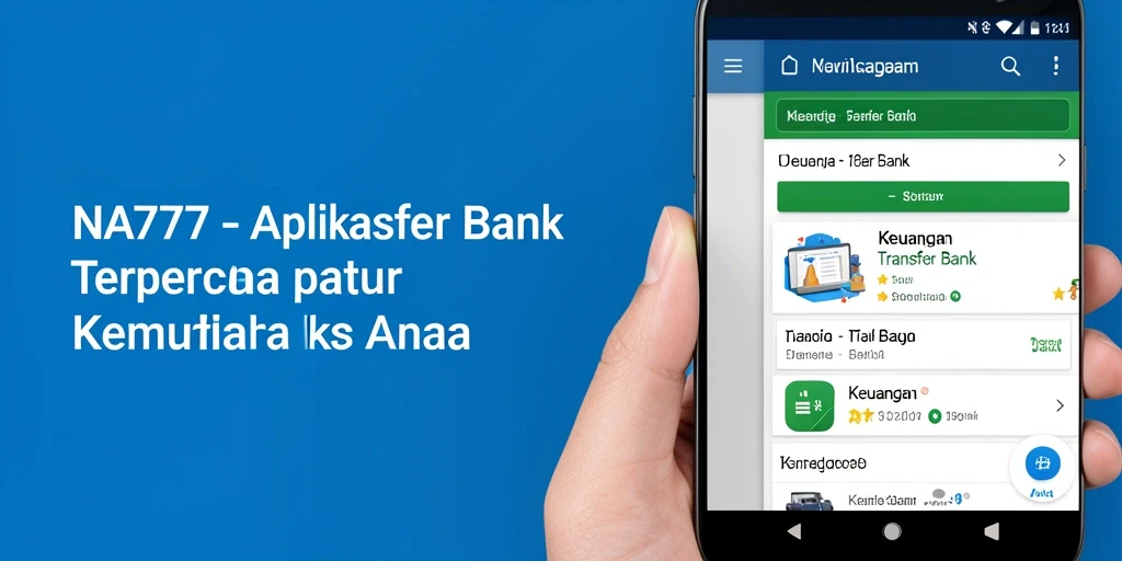 Antarmuka pengguna NA777 menunjukkan kemudahan dalam melakukan transfer bank.