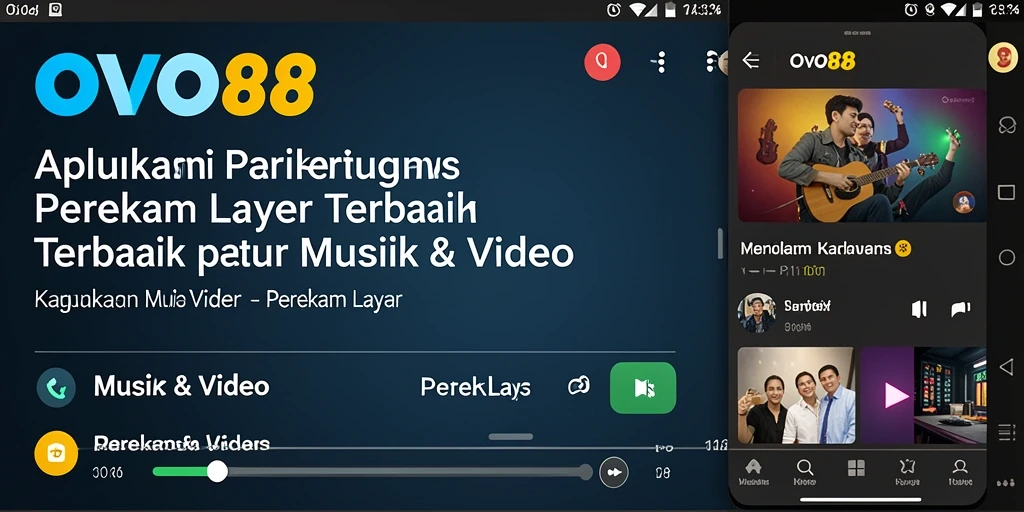 Tampilan antarmuka OVO88 dengan fitur Perekam Layar yang intuitif.
