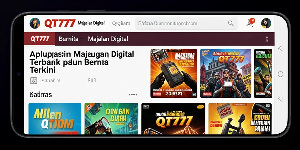 Tampilan antarmuka QT777 yang modern dan menarik.