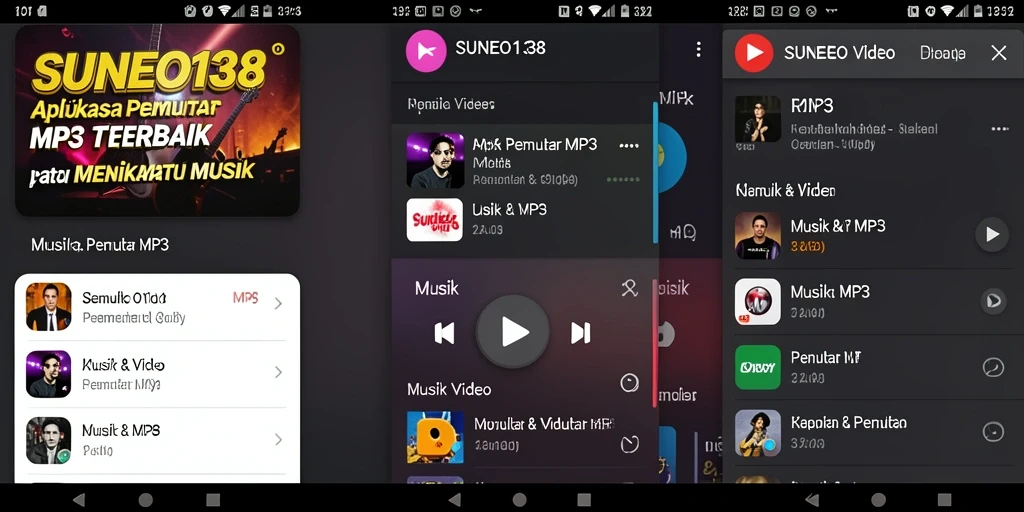 Antarmuka <strong>SUNEO138</strong> yang sederhana dan fungsional untuk Pemutar MP3.